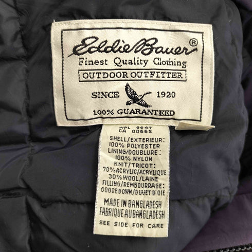 エディーバウアー Eddie Bauer 白タグ フーデッド ダウンジャケット レディース import:L